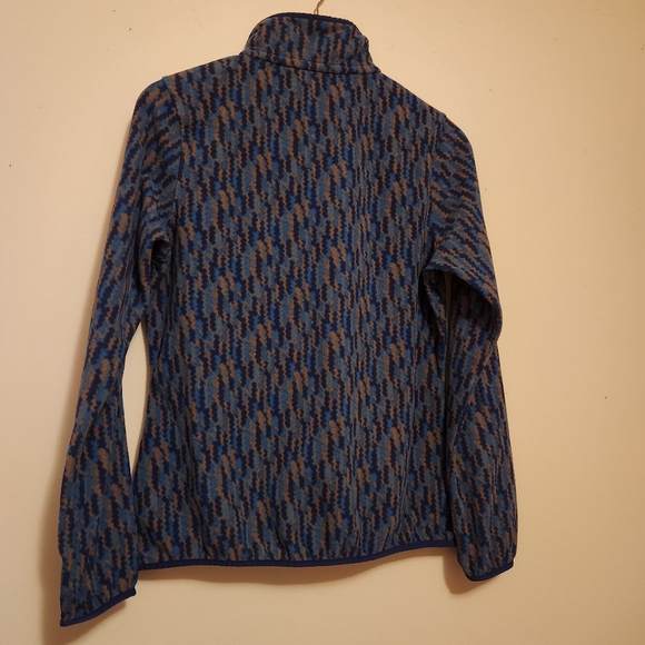 Patagonia Women's Micro D Snap-T Pullover Climbing Trees Ikat Sound Blue Size M - Picture 5 of 12